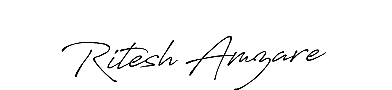 How to make Ritesh Amzare signature? Antro_Vectra_Bolder is a professional autograph style. Create handwritten signature for Ritesh Amzare name. Ritesh Amzare signature style 7 images and pictures png