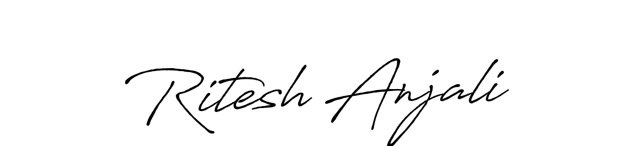 Here are the top 10 professional signature styles for the name Ritesh Anjali. These are the best autograph styles you can use for your name. Ritesh Anjali signature style 7 images and pictures png