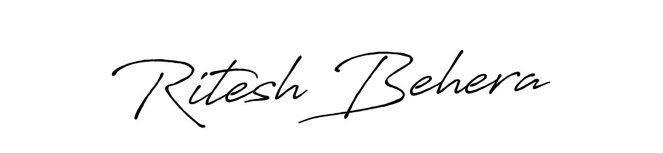 You should practise on your own different ways (Antro_Vectra_Bolder) to write your name (Ritesh Behera) in signature. don't let someone else do it for you. Ritesh Behera signature style 7 images and pictures png