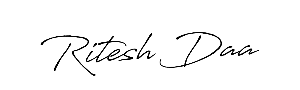 Similarly Antro_Vectra_Bolder is the best handwritten signature design. Signature creator online .You can use it as an online autograph creator for name Ritesh Daa. Ritesh Daa signature style 7 images and pictures png