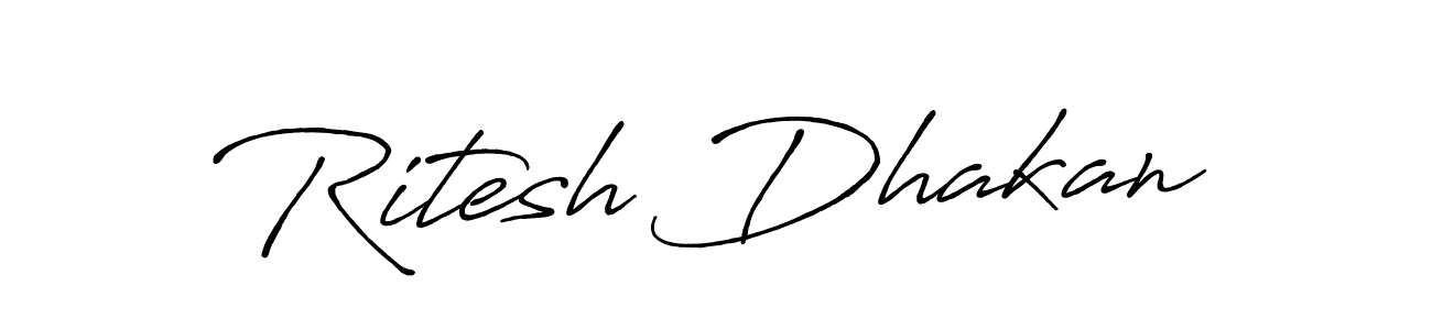 Ritesh Dhakan stylish signature style. Best Handwritten Sign (Antro_Vectra_Bolder) for my name. Handwritten Signature Collection Ideas for my name Ritesh Dhakan. Ritesh Dhakan signature style 7 images and pictures png