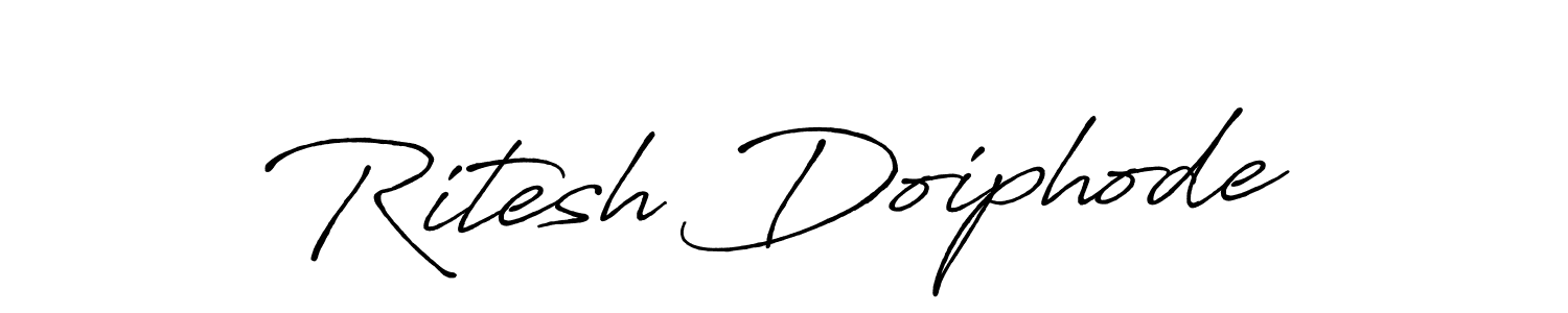 Also You can easily find your signature by using the search form. We will create Ritesh Doiphode name handwritten signature images for you free of cost using Antro_Vectra_Bolder sign style. Ritesh Doiphode signature style 7 images and pictures png