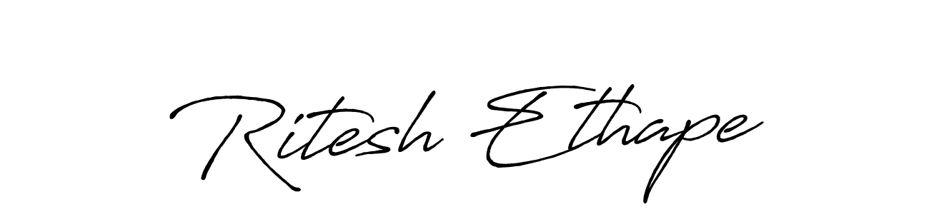 Ritesh Ethape stylish signature style. Best Handwritten Sign (Antro_Vectra_Bolder) for my name. Handwritten Signature Collection Ideas for my name Ritesh Ethape. Ritesh Ethape signature style 7 images and pictures png