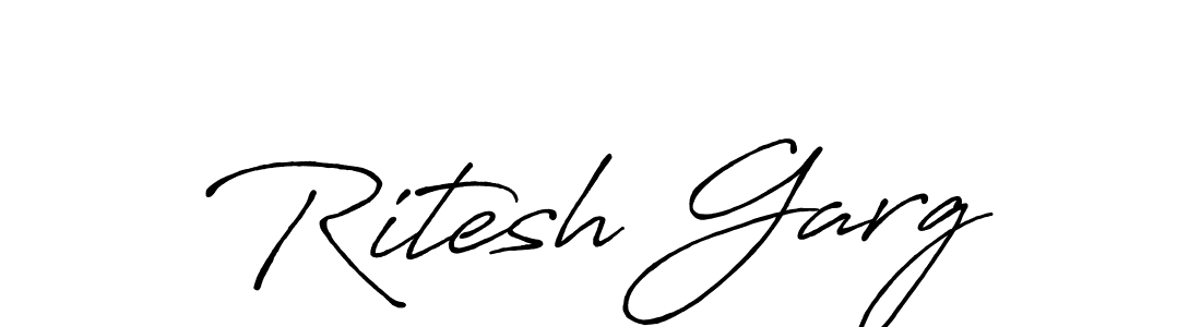 Ritesh Garg stylish signature style. Best Handwritten Sign (Antro_Vectra_Bolder) for my name. Handwritten Signature Collection Ideas for my name Ritesh Garg. Ritesh Garg signature style 7 images and pictures png