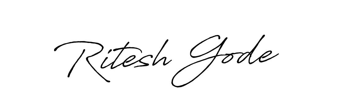 Once you've used our free online signature maker to create your best signature Antro_Vectra_Bolder style, it's time to enjoy all of the benefits that Ritesh Gode name signing documents. Ritesh Gode signature style 7 images and pictures png