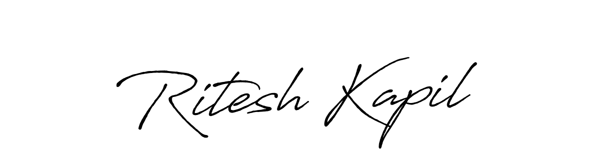 It looks lik you need a new signature style for name Ritesh Kapil. Design unique handwritten (Antro_Vectra_Bolder) signature with our free signature maker in just a few clicks. Ritesh Kapil signature style 7 images and pictures png