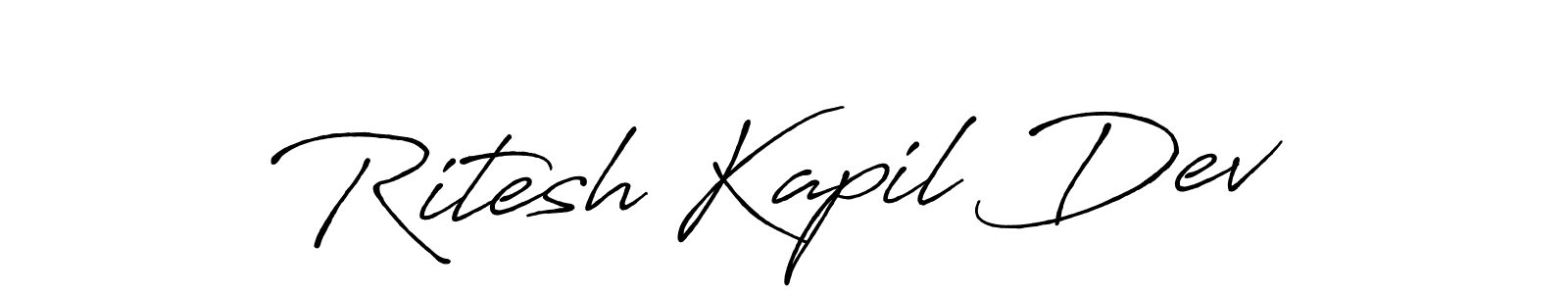 How to make Ritesh Kapil Dev signature? Antro_Vectra_Bolder is a professional autograph style. Create handwritten signature for Ritesh Kapil Dev name. Ritesh Kapil Dev signature style 7 images and pictures png