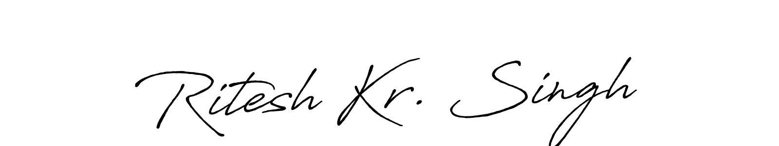 Design your own signature with our free online signature maker. With this signature software, you can create a handwritten (Antro_Vectra_Bolder) signature for name Ritesh Kr. Singh. Ritesh Kr. Singh signature style 7 images and pictures png