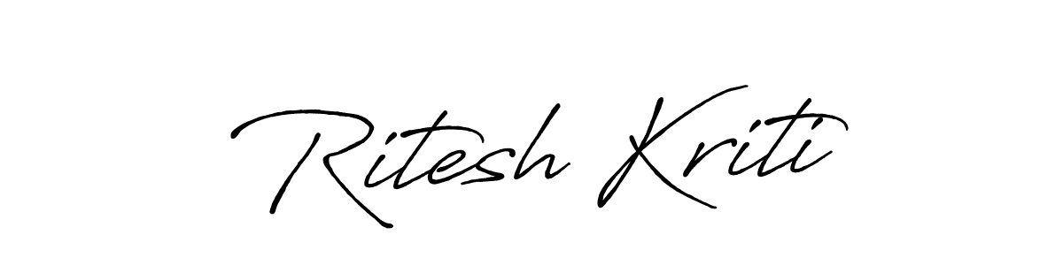 The best way (Antro_Vectra_Bolder) to make a short signature is to pick only two or three words in your name. The name Ritesh Kriti include a total of six letters. For converting this name. Ritesh Kriti signature style 7 images and pictures png