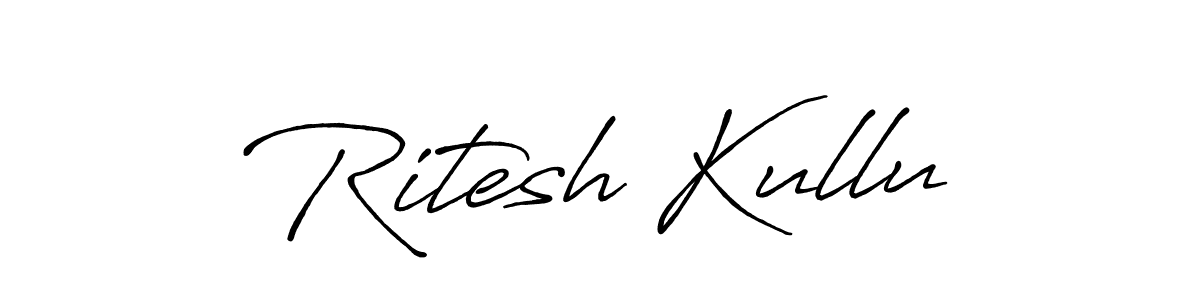 You should practise on your own different ways (Antro_Vectra_Bolder) to write your name (Ritesh Kullu) in signature. don't let someone else do it for you. Ritesh Kullu signature style 7 images and pictures png