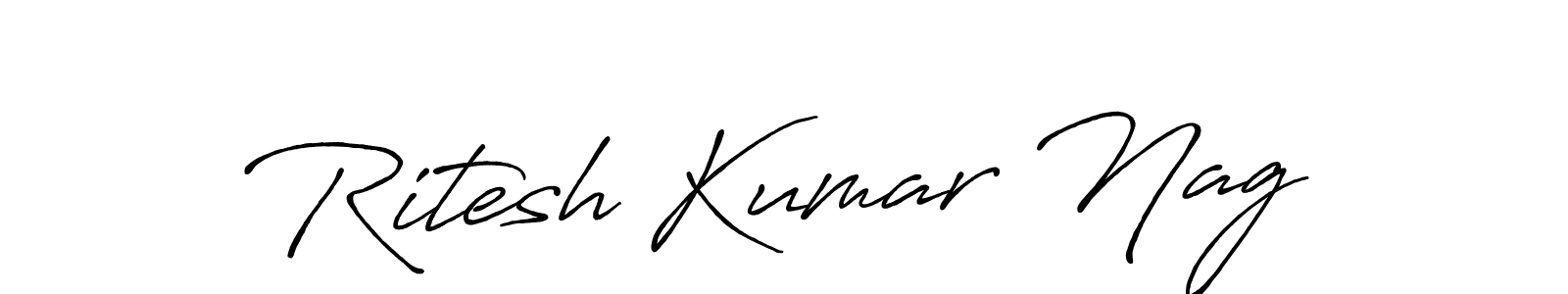 How to make Ritesh Kumar Nag signature? Antro_Vectra_Bolder is a professional autograph style. Create handwritten signature for Ritesh Kumar Nag name. Ritesh Kumar Nag signature style 7 images and pictures png