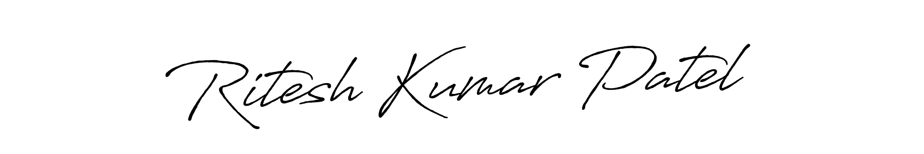 How to make Ritesh Kumar Patel signature? Antro_Vectra_Bolder is a professional autograph style. Create handwritten signature for Ritesh Kumar Patel name. Ritesh Kumar Patel signature style 7 images and pictures png