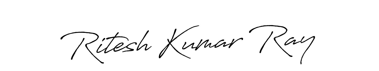 Use a signature maker to create a handwritten signature online. With this signature software, you can design (Antro_Vectra_Bolder) your own signature for name Ritesh Kumar Ray. Ritesh Kumar Ray signature style 7 images and pictures png