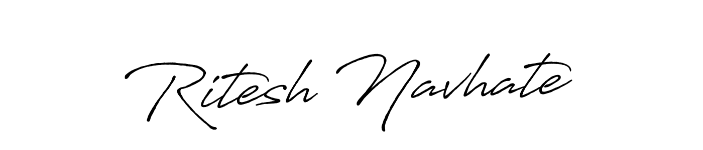 How to Draw Ritesh Navhate signature style? Antro_Vectra_Bolder is a latest design signature styles for name Ritesh Navhate. Ritesh Navhate signature style 7 images and pictures png