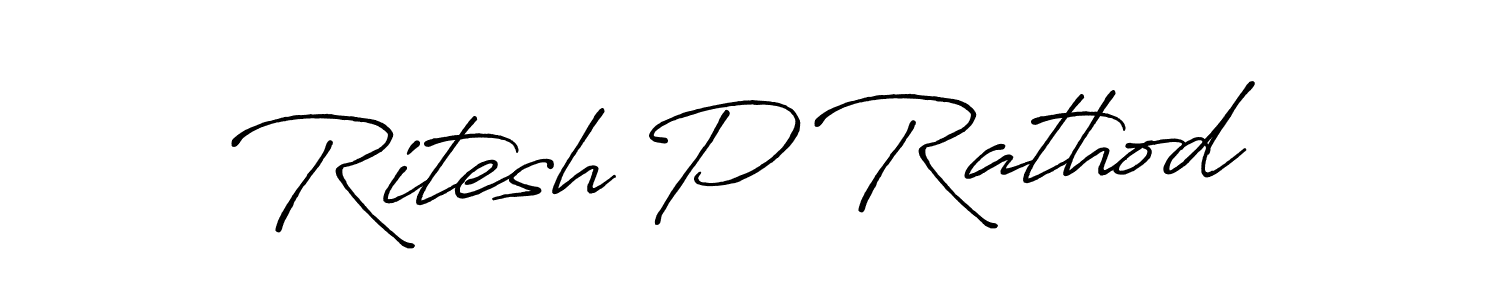 Also we have Ritesh P Rathod name is the best signature style. Create professional handwritten signature collection using Antro_Vectra_Bolder autograph style. Ritesh P Rathod signature style 7 images and pictures png
