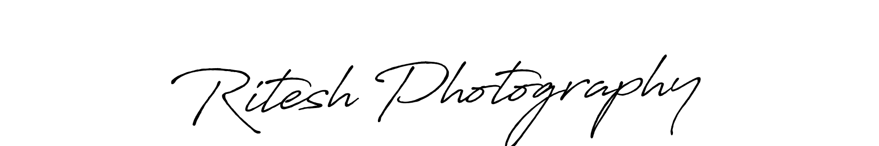 Ritesh Photography stylish signature style. Best Handwritten Sign (Antro_Vectra_Bolder) for my name. Handwritten Signature Collection Ideas for my name Ritesh Photography. Ritesh Photography signature style 7 images and pictures png