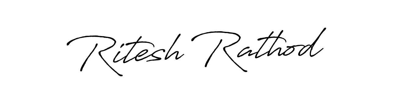 Use a signature maker to create a handwritten signature online. With this signature software, you can design (Antro_Vectra_Bolder) your own signature for name Ritesh Rathod. Ritesh Rathod signature style 7 images and pictures png