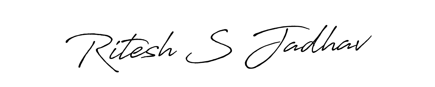 Make a beautiful signature design for name Ritesh S Jadhav. Use this online signature maker to create a handwritten signature for free. Ritesh S Jadhav signature style 7 images and pictures png
