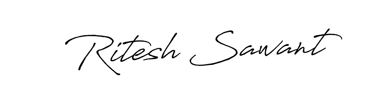 Also You can easily find your signature by using the search form. We will create Ritesh Sawant name handwritten signature images for you free of cost using Antro_Vectra_Bolder sign style. Ritesh Sawant signature style 7 images and pictures png