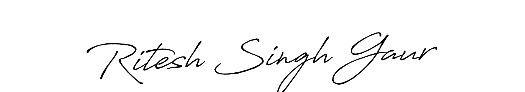 How to make Ritesh Singh Gaur signature? Antro_Vectra_Bolder is a professional autograph style. Create handwritten signature for Ritesh Singh Gaur name. Ritesh Singh Gaur signature style 7 images and pictures png