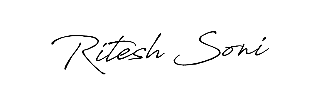 How to Draw Ritesh Soni signature style? Antro_Vectra_Bolder is a latest design signature styles for name Ritesh Soni. Ritesh Soni signature style 7 images and pictures png