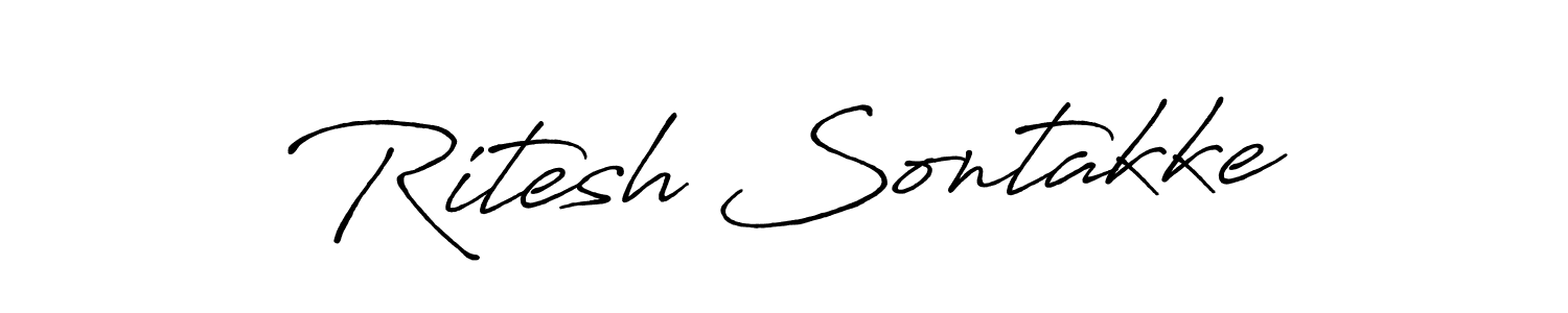 It looks lik you need a new signature style for name Ritesh Sontakke. Design unique handwritten (Antro_Vectra_Bolder) signature with our free signature maker in just a few clicks. Ritesh Sontakke signature style 7 images and pictures png