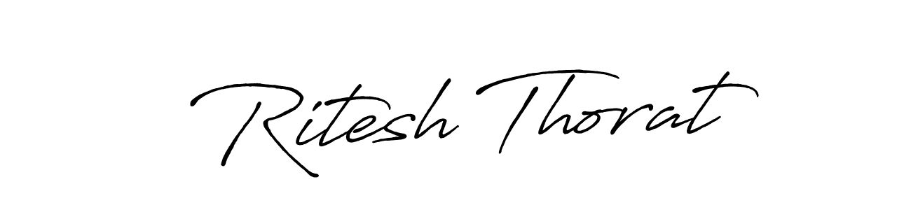 Design your own signature with our free online signature maker. With this signature software, you can create a handwritten (Antro_Vectra_Bolder) signature for name Ritesh Thorat. Ritesh Thorat signature style 7 images and pictures png