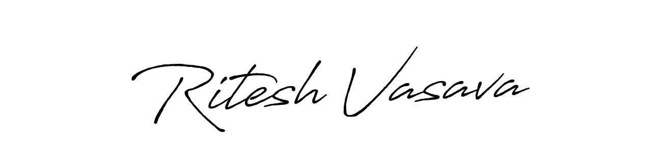 You can use this online signature creator to create a handwritten signature for the name Ritesh Vasava. This is the best online autograph maker. Ritesh Vasava signature style 7 images and pictures png