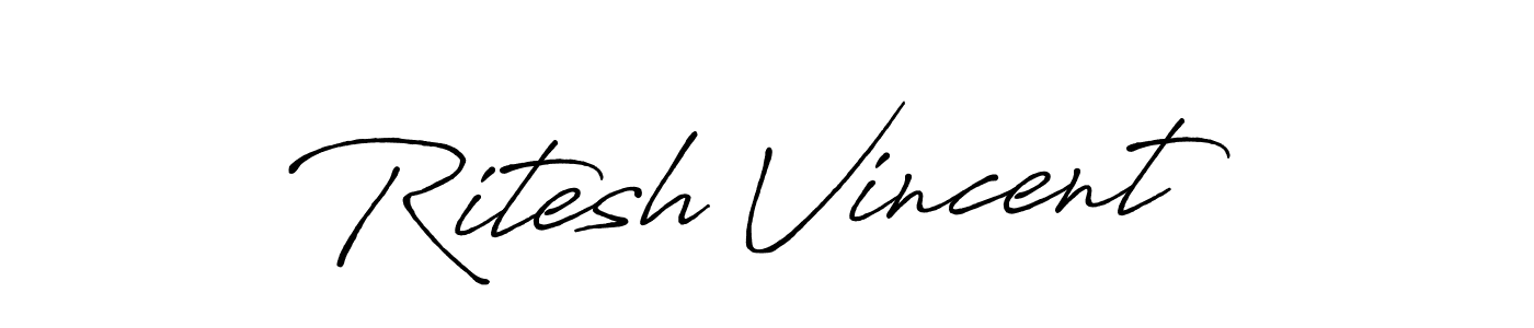 if you are searching for the best signature style for your name Ritesh Vincent. so please give up your signature search. here we have designed multiple signature styles  using Antro_Vectra_Bolder. Ritesh Vincent signature style 7 images and pictures png