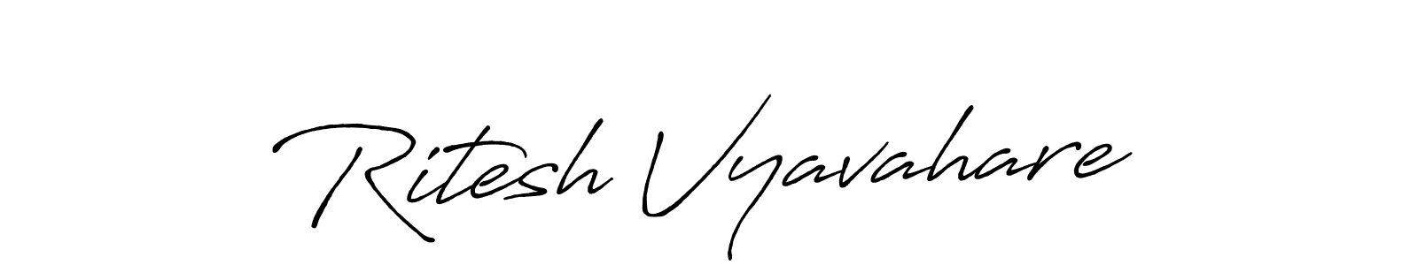 How to Draw Ritesh Vyavahare signature style? Antro_Vectra_Bolder is a latest design signature styles for name Ritesh Vyavahare. Ritesh Vyavahare signature style 7 images and pictures png