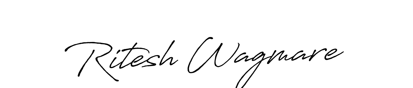 Create a beautiful signature design for name Ritesh Wagmare. With this signature (Antro_Vectra_Bolder) fonts, you can make a handwritten signature for free. Ritesh Wagmare signature style 7 images and pictures png