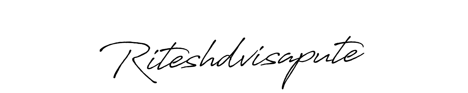 Riteshdvisapute stylish signature style. Best Handwritten Sign (Antro_Vectra_Bolder) for my name. Handwritten Signature Collection Ideas for my name Riteshdvisapute. Riteshdvisapute signature style 7 images and pictures png