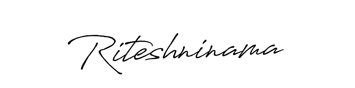 Riteshninama stylish signature style. Best Handwritten Sign (Antro_Vectra_Bolder) for my name. Handwritten Signature Collection Ideas for my name Riteshninama. Riteshninama signature style 7 images and pictures png