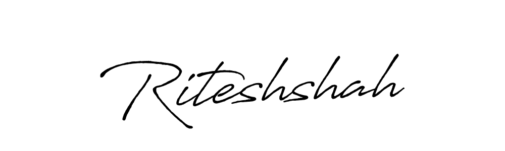 Riteshshah stylish signature style. Best Handwritten Sign (Antro_Vectra_Bolder) for my name. Handwritten Signature Collection Ideas for my name Riteshshah. Riteshshah signature style 7 images and pictures png