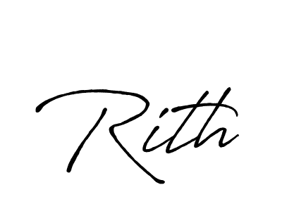 Also You can easily find your signature by using the search form. We will create Rith name handwritten signature images for you free of cost using Antro_Vectra_Bolder sign style. Rith signature style 7 images and pictures png