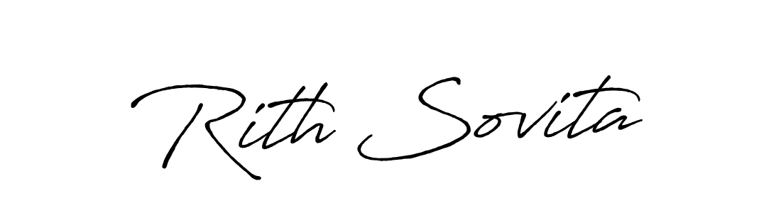 How to make Rith Sovita name signature. Use Antro_Vectra_Bolder style for creating short signs online. This is the latest handwritten sign. Rith Sovita signature style 7 images and pictures png