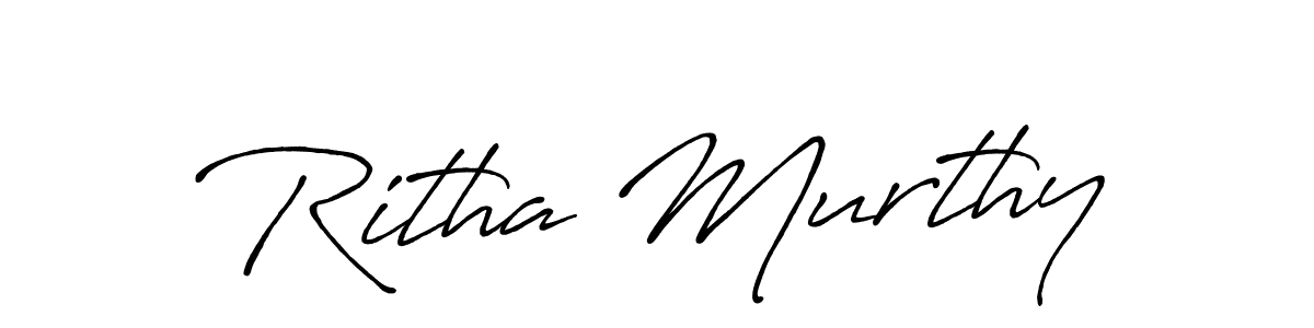 The best way (Antro_Vectra_Bolder) to make a short signature is to pick only two or three words in your name. The name Ritha Murthy include a total of six letters. For converting this name. Ritha Murthy signature style 7 images and pictures png