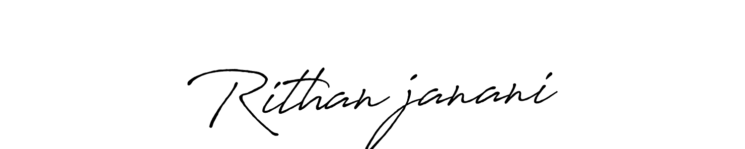 Similarly Antro_Vectra_Bolder is the best handwritten signature design. Signature creator online .You can use it as an online autograph creator for name Rithan♡janani. Rithan♡janani signature style 7 images and pictures png