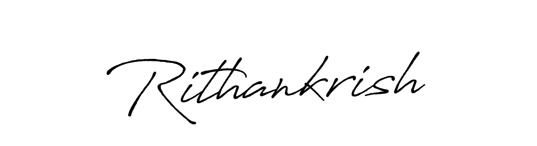 if you are searching for the best signature style for your name Rithankrish. so please give up your signature search. here we have designed multiple signature styles  using Antro_Vectra_Bolder. Rithankrish signature style 7 images and pictures png