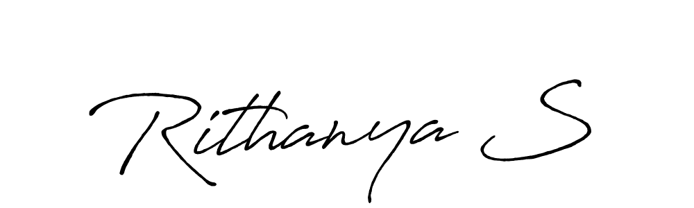 How to Draw Rithanya S signature style? Antro_Vectra_Bolder is a latest design signature styles for name Rithanya S. Rithanya S signature style 7 images and pictures png