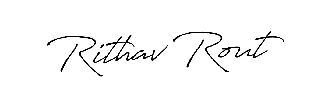 Use a signature maker to create a handwritten signature online. With this signature software, you can design (Antro_Vectra_Bolder) your own signature for name Rithav Rout. Rithav Rout signature style 7 images and pictures png