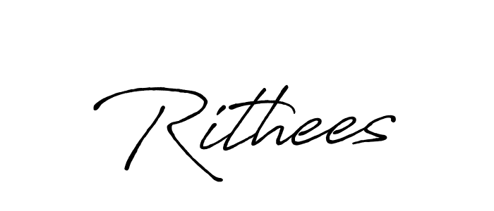 Make a beautiful signature design for name Rithees. With this signature (Antro_Vectra_Bolder) style, you can create a handwritten signature for free. Rithees signature style 7 images and pictures png