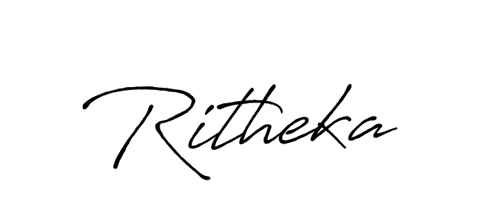 Also we have Ritheka name is the best signature style. Create professional handwritten signature collection using Antro_Vectra_Bolder autograph style. Ritheka signature style 7 images and pictures png