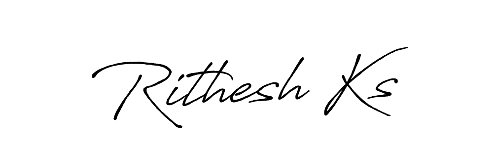 It looks lik you need a new signature style for name Rithesh Ks. Design unique handwritten (Antro_Vectra_Bolder) signature with our free signature maker in just a few clicks. Rithesh Ks signature style 7 images and pictures png