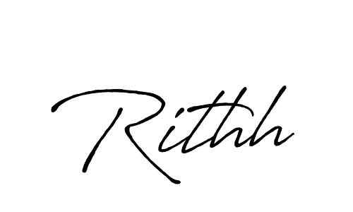 if you are searching for the best signature style for your name Rithh. so please give up your signature search. here we have designed multiple signature styles  using Antro_Vectra_Bolder. Rithh signature style 7 images and pictures png