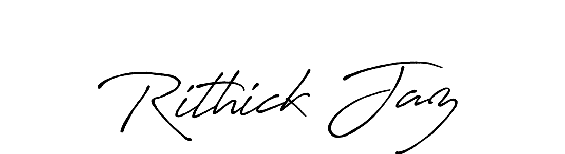 Make a short Rithick Jaz signature style. Manage your documents anywhere anytime using Antro_Vectra_Bolder. Create and add eSignatures, submit forms, share and send files easily. Rithick Jaz signature style 7 images and pictures png
