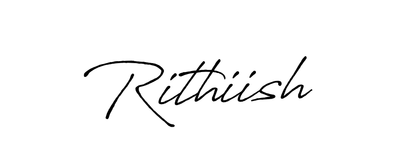 Make a beautiful signature design for name Rithiish. With this signature (Antro_Vectra_Bolder) style, you can create a handwritten signature for free. Rithiish signature style 7 images and pictures png