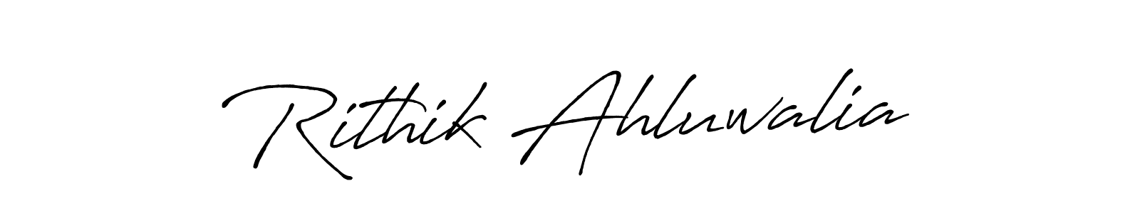It looks lik you need a new signature style for name Rithik Ahluwalia. Design unique handwritten (Antro_Vectra_Bolder) signature with our free signature maker in just a few clicks. Rithik Ahluwalia signature style 7 images and pictures png