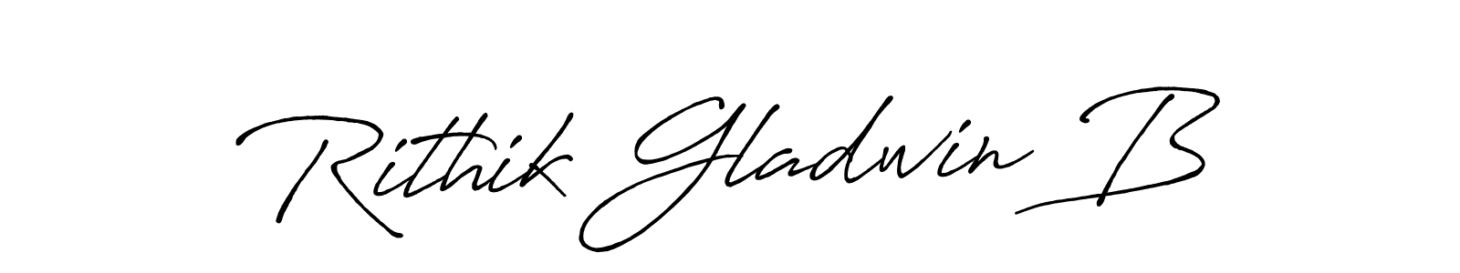 You can use this online signature creator to create a handwritten signature for the name Rithik Gladwin B. This is the best online autograph maker. Rithik Gladwin B signature style 7 images and pictures png