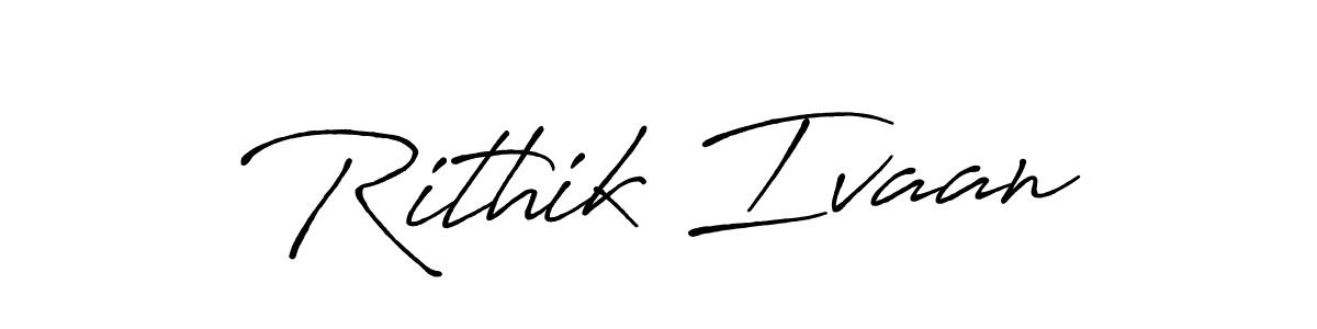 Also we have Rithik Ivaan name is the best signature style. Create professional handwritten signature collection using Antro_Vectra_Bolder autograph style. Rithik Ivaan signature style 7 images and pictures png